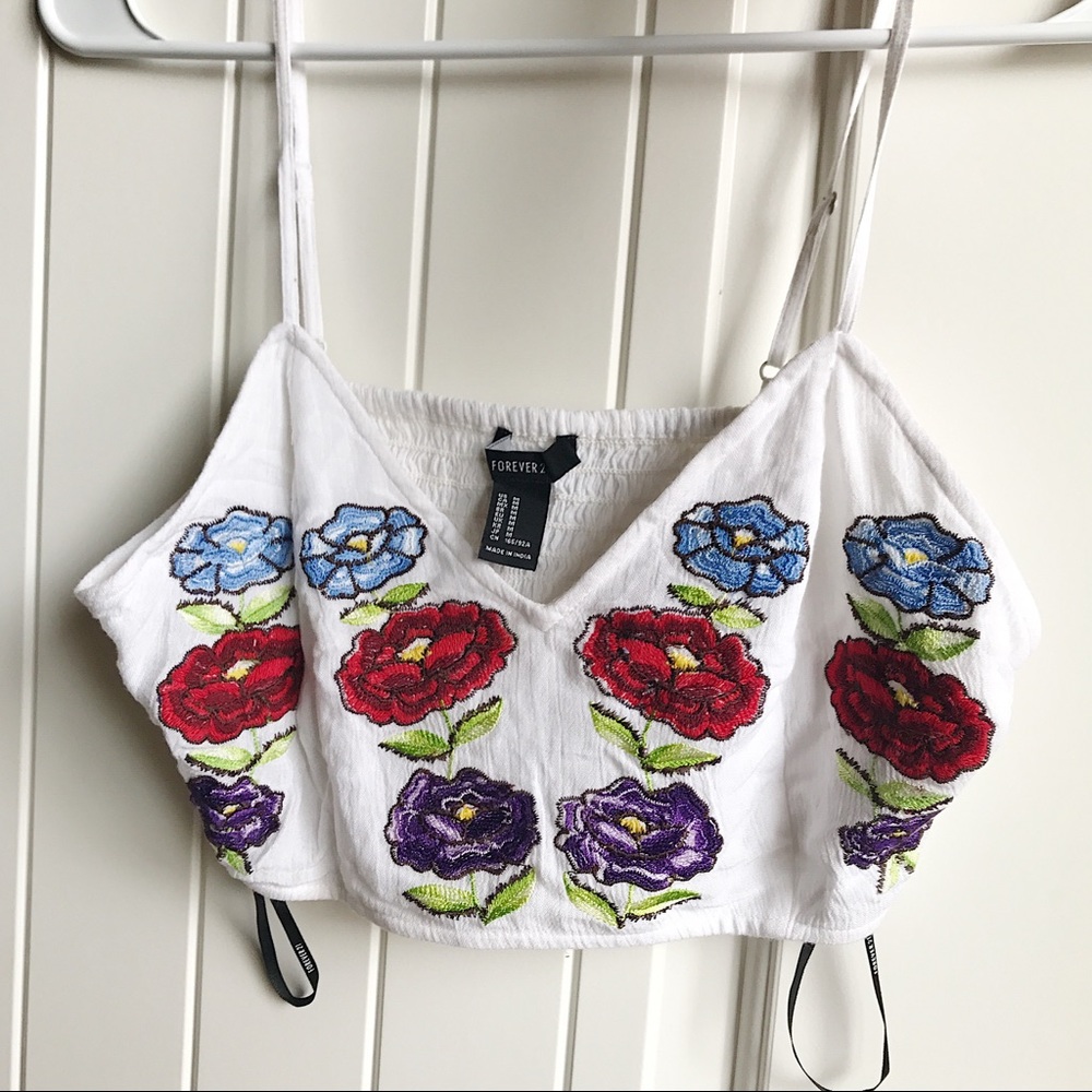 Forever 21 Floral Crop Cami